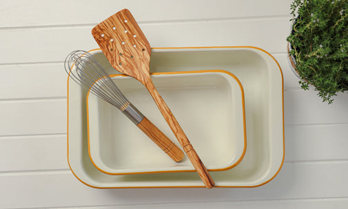 Maggie Living Olive Wood French Whisk & Turner Set